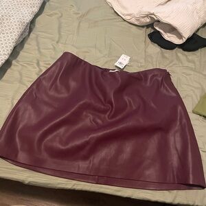 Abercrombie & Fitch Deep Red Mini Skirt
